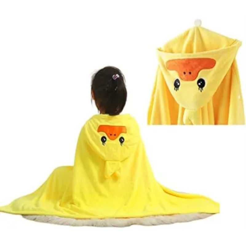 Hooded Bath Towel - フード付きバスタオル 柔らかいぬいぐるみベビーバスタオル 吸収性漫画アヒル柄バスローブ 幼児へのクリスマスギフトに最適
