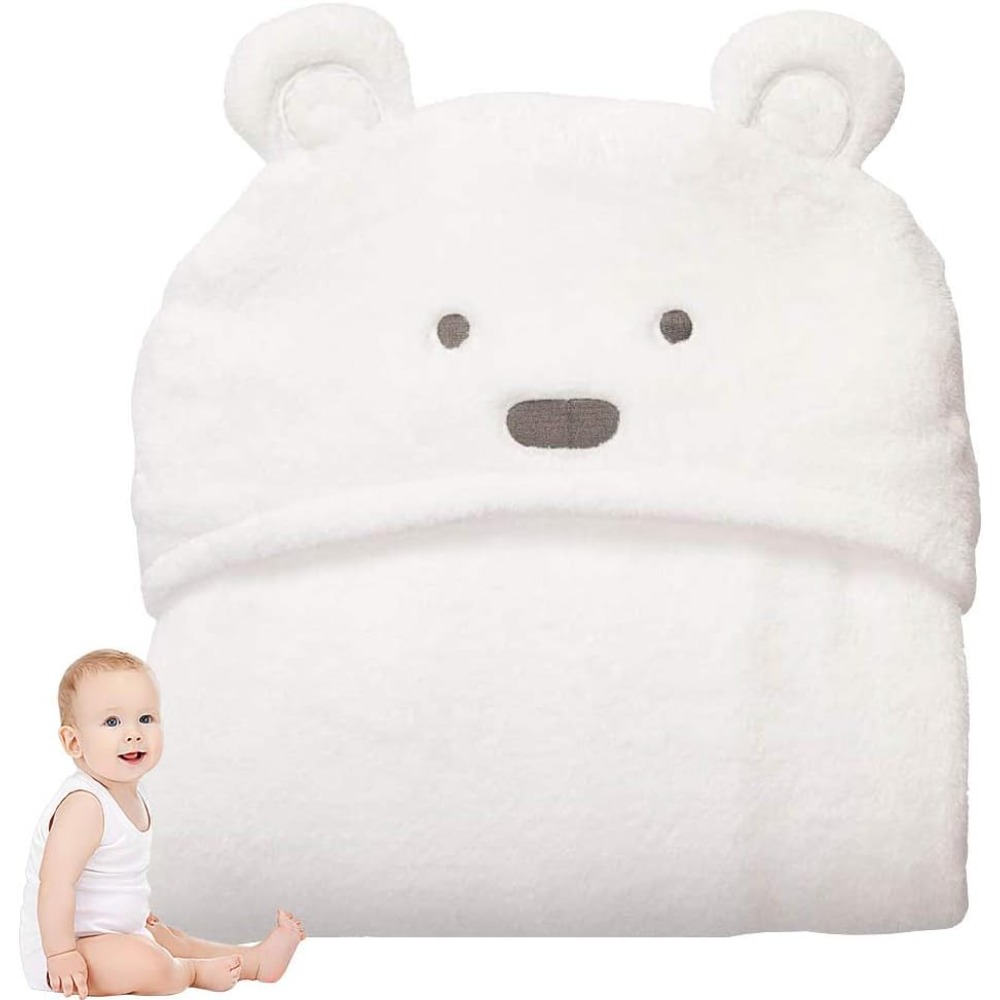 Hooded Bath Towel - かわいいクマのフード付きタオル 子供用 バスタオル ソフト保育園タオル ビーチタオル ラップ