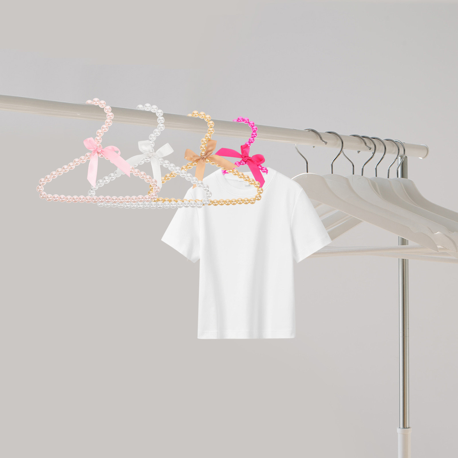 Baby Clothing Storage - 4個入りパールペットハンガー 犬 猫 赤ちゃん 幼児 子供用