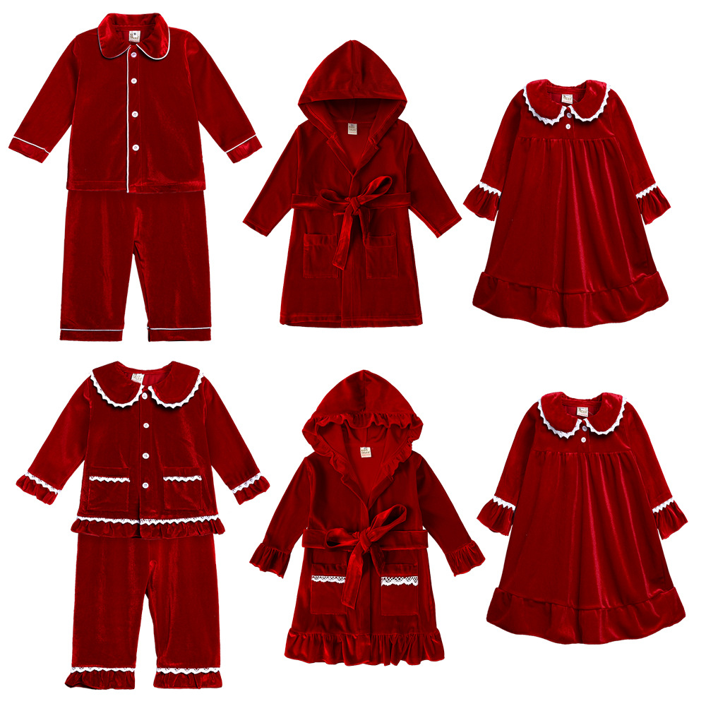 Baby Gown Nightwear - 子供のクリスマスパジャマ,パジャマ,ベビーバスローブ,バスガウン,子供の女の子と男の子の部屋の服,家庭用ナイトウェア,ドレッシングガウン