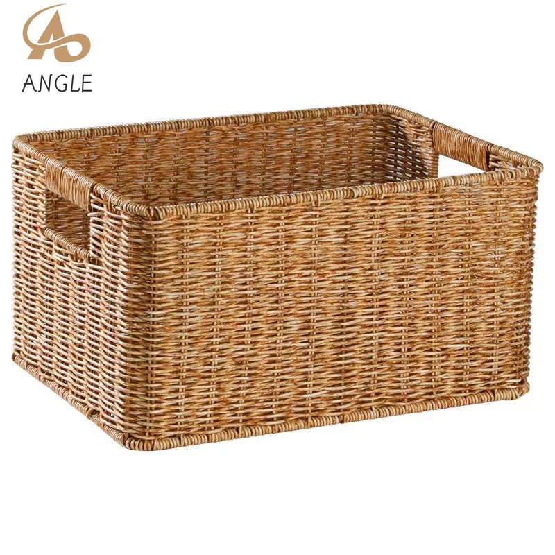 Baby Clothing Basket - 模造籐製収納バスケット、バスルームやキッチンの引き出し用織りホルダー、ホームウィーブ、プラスチックラタン、キッチンオーガナイザー