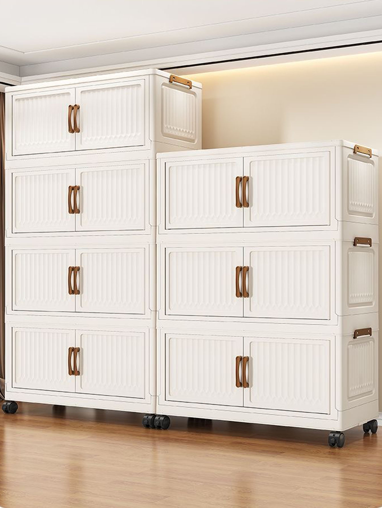 Baby Clothing Storage - 折りたたみ式、設置不要、多層プラスチック製ベビーワードローブ、衣類収納キャビネット、家庭用リビングルーム、寝室用収納ボックス