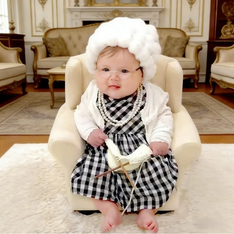 Baby Clothing Outlet - 新生児写真撮影小道具女の赤ちゃんおばあちゃん衣装男の子おじいちゃん衣装コスプレ服幼児写真撮影新生児衣装