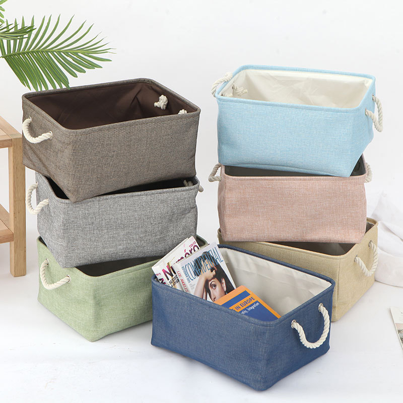 Baby Clothing Basket - 多用途二層リネンランドリーバスケットクローゼット衣類オーガナイザーデスクトップ雑貨おもちゃスナック化粧品収納バスケット