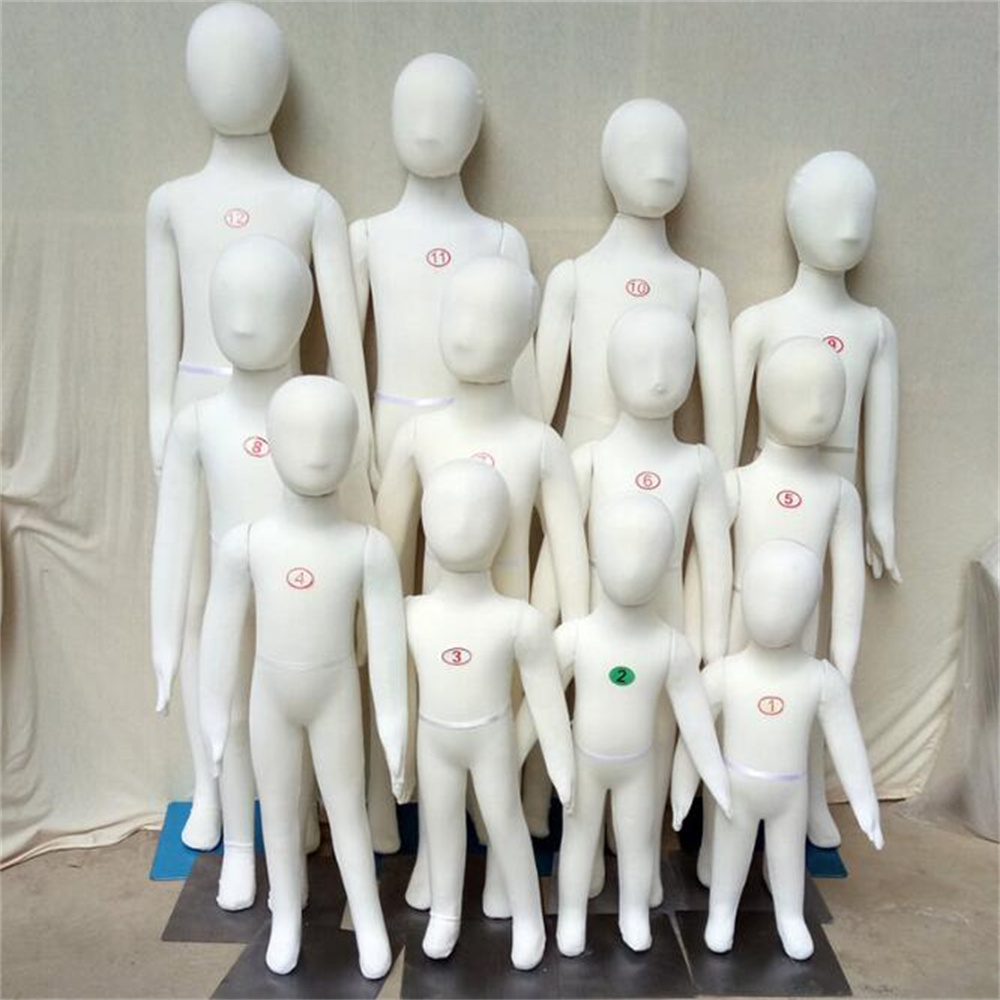 Baby Clothing Display Stand - ベビーフルチャイルドハンドマネキン、綿生地を使用したボディディスプレイ、柔軟な布、鉄製ベース、E046、1～4歳用