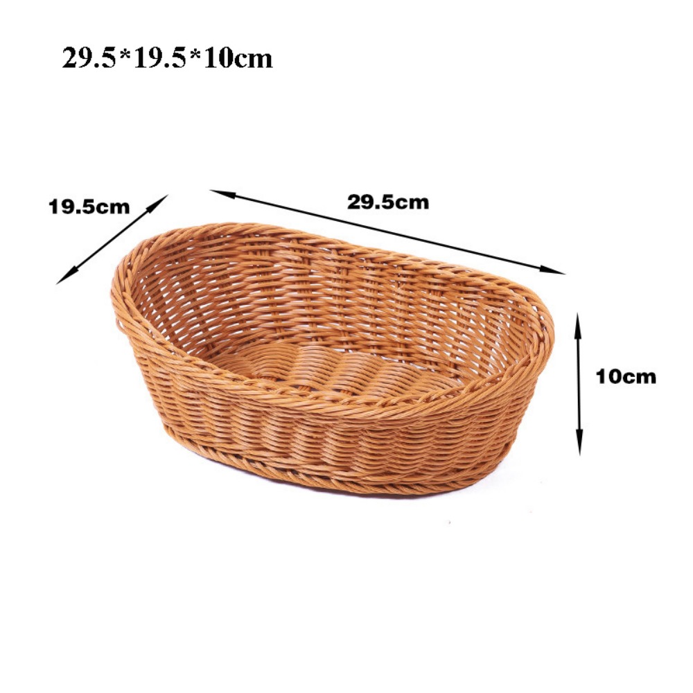 Baby Clothing Basket - 硬質籐製ウィッカー織りサービングバスケット 家庭用手織りパン・果物・野菜バスケット 8種類