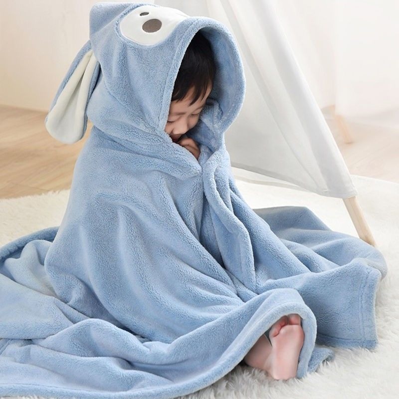 コーラルフリースフード付きバスタオル 赤ちゃん子供用 超吸収 - Hooded Bath Towel のレビューと価格