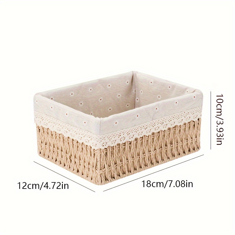 1個の手作り籐製収納バスケット、取り外し可能なレース裏地付き - Baby Clothing Basket のレビューと価格