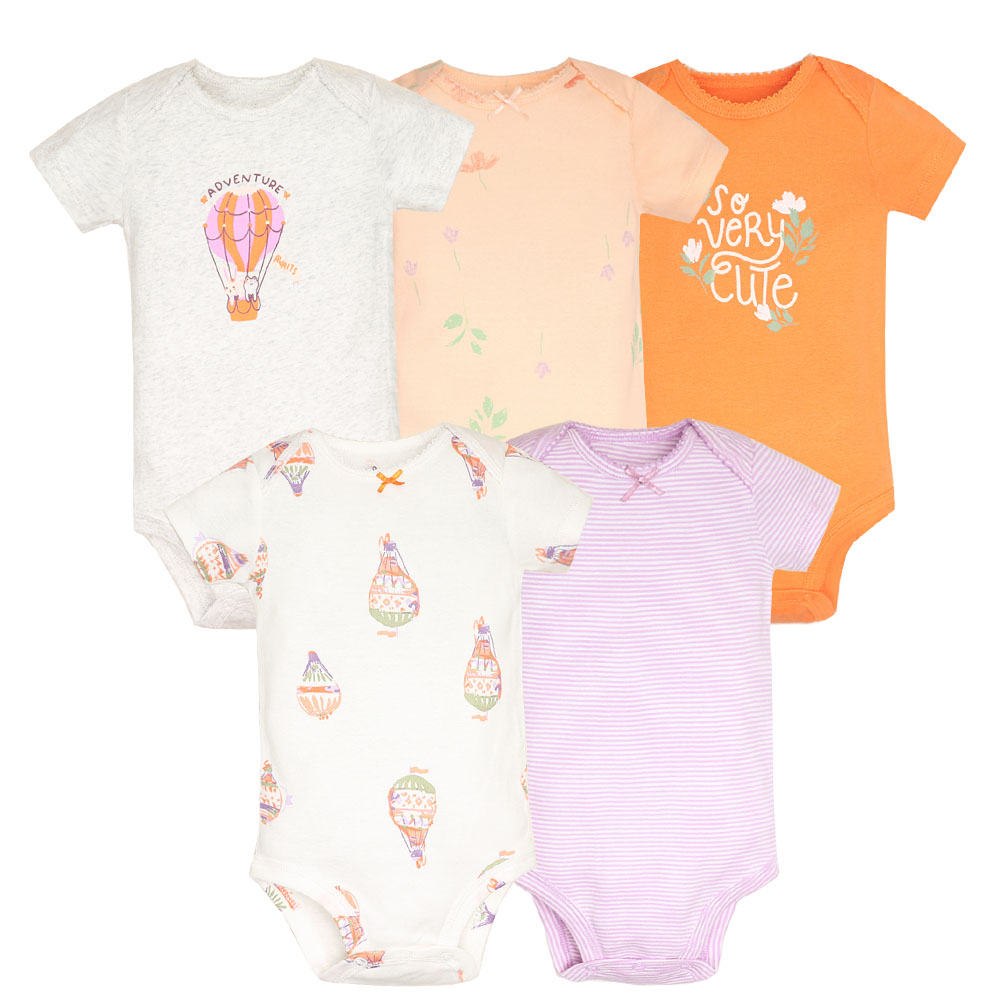 5 ピース/ロットベビーボディスーツファッションガール服綿新 - Baby Clothing Outlet のレビューと価格