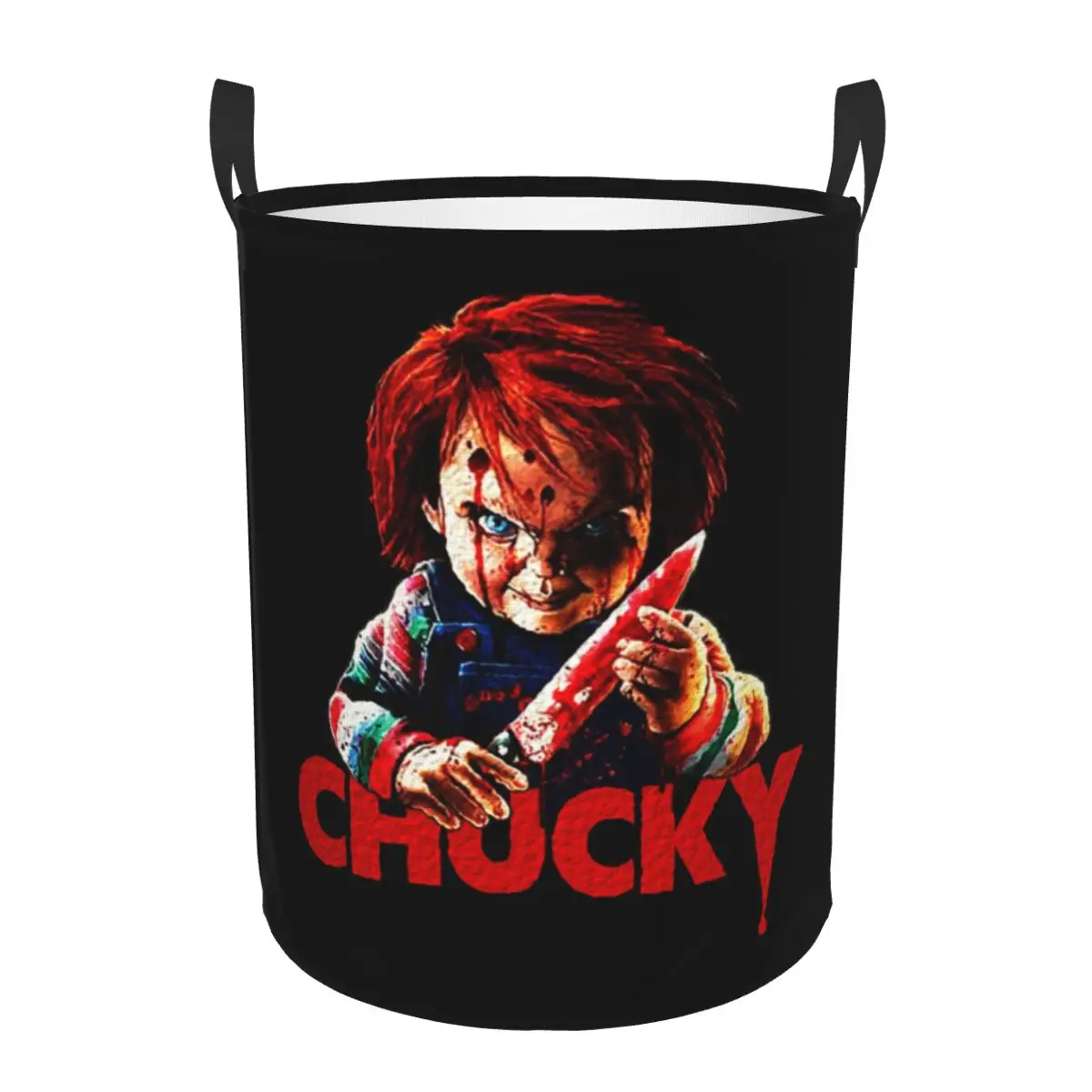 チャッキーキラーホラーハロウィンランドリーバスケット折りたた - Baby Clothing Basket のレビューと価格