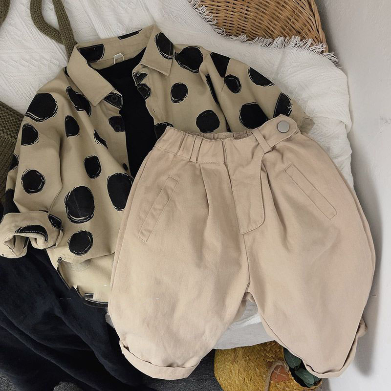 韓国の子供用シャツ,透明なトップ,水玉模様のコットンとリネン - Knit Cardigan Infant のレビューと価格