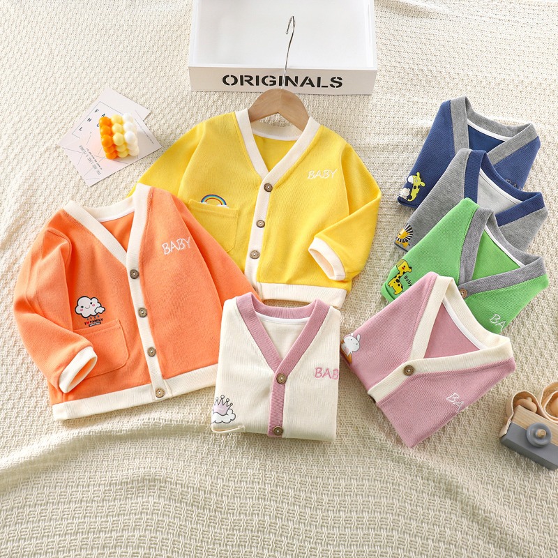 秋冬新作 キッズニットカジュアルカーディガン 暖かいセーター - Knit Cardigan Infant のレビューと価格