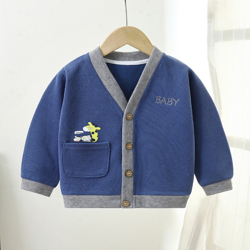 秋冬新作 キッズニットカジュアルカーディガン 暖かいセーター - Knit Cardigan Infant のレビューと価格