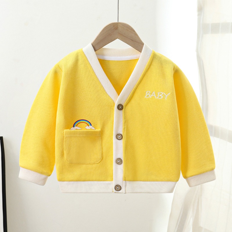 秋冬新作 キッズニットカジュアルカーディガン 暖かいセーター - Knit Cardigan Infant のレビューと価格