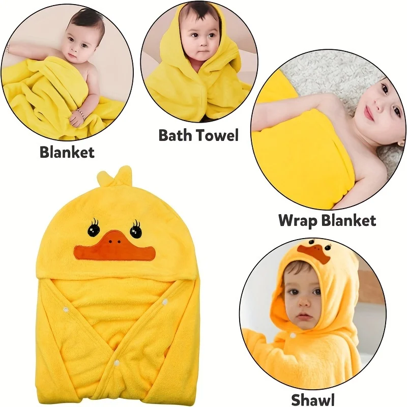 フード付きバスタオル 柔らかいぬいぐるみベビーバスタオル 吸 - Hooded Bath Towel のレビューと価格