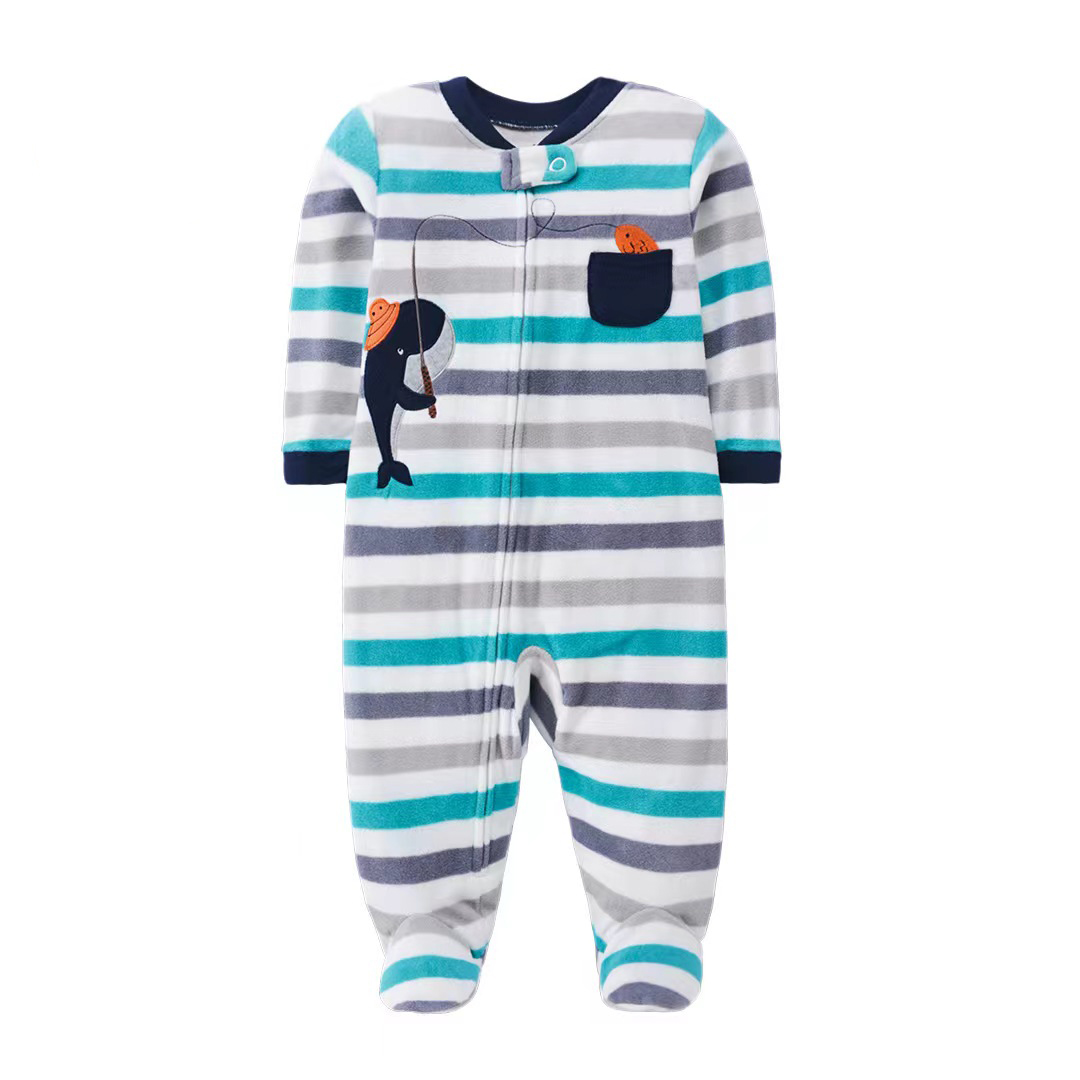 新生児男の子女の子ロンパース服冬パジャマジッパーフリース秋幼 - Baby Clothing Outlet のレビューと価格