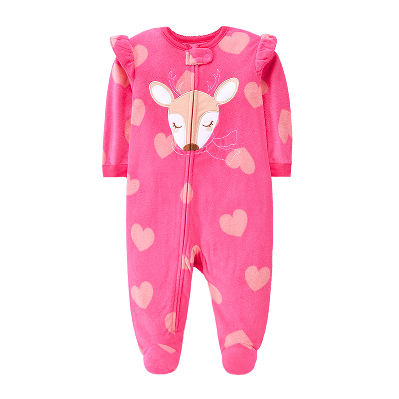 新生児男の子女の子ロンパース服冬パジャマジッパーフリース秋幼 - Baby Clothing Outlet のレビューと価格