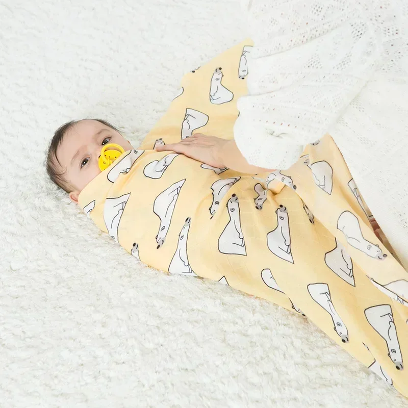 多目的竹綿毛布,新生児用ラップ,モスリンおくるみ,木,120 - Muslin Swaddle Wrap のレビューと価格