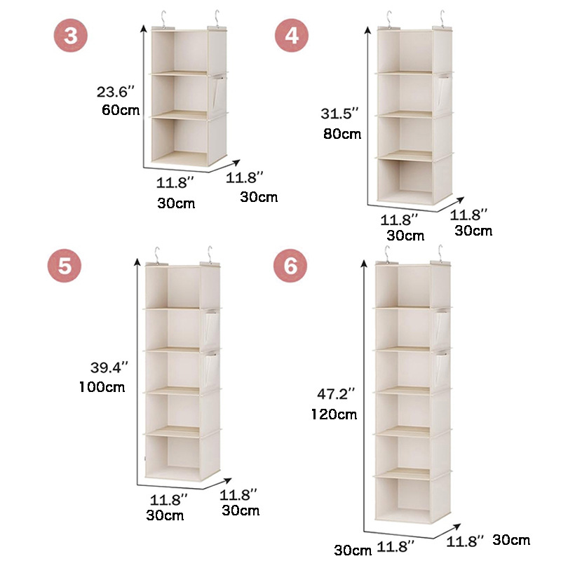ワードローブ収納 竹シート 多層収納 吊り下げバッグ 防塵  - Baby Clothing Storage のレビューと価格