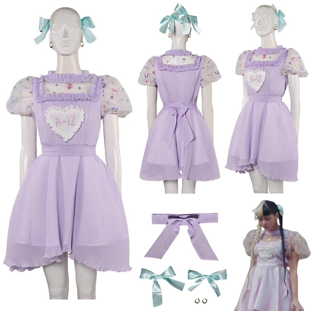 Cry Baby-女性用の蝶ネクタイとスカート付きの紫色のコ - Baby Clothing Guide のレビューと価格