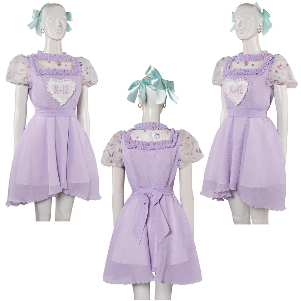 Cry Baby-女性用の蝶ネクタイとスカート付きの紫色のコ - Baby Clothing Guide のレビューと価格