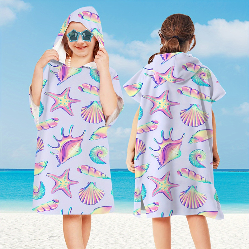 赤ちゃん漫画印刷バスローブ女の子ユニコーンビーチタオル少年サ - Hooded Bath Towel のレビューと価格