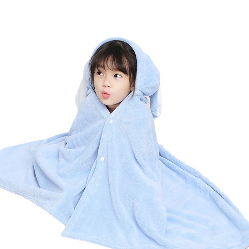 男の子 女の子 フード付きバスタオルケープ 厚手コーラルフリ - Hooded Bath Towel のレビューと価格