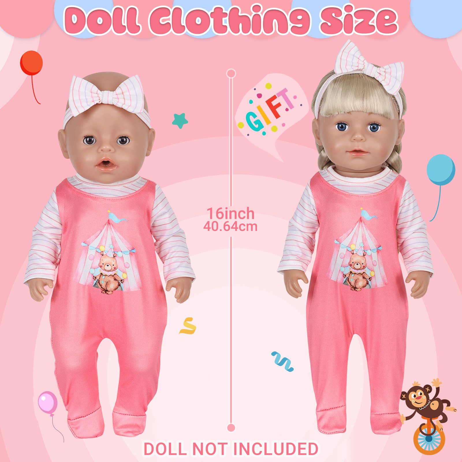 人形の服 16-18 インチ 40-45 センチメートルベビ - Baby Clothing Us のレビューと価格