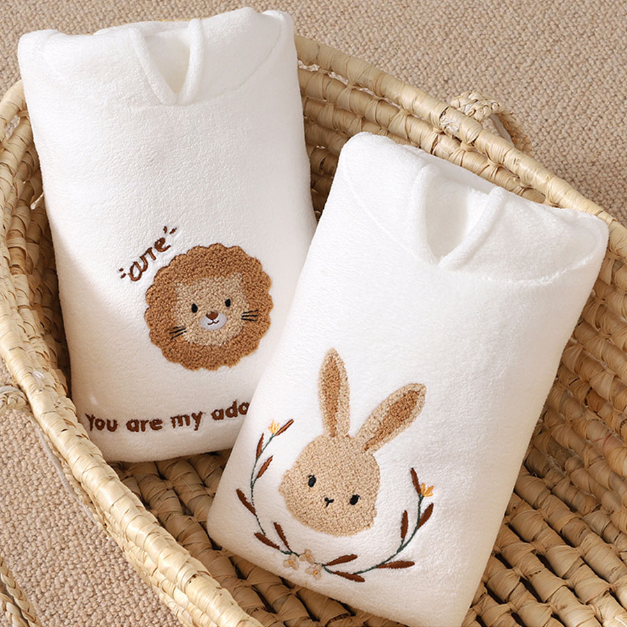 ベビーフード付きバスローブ子供バスタオルスーパーソフトバスロ - Hooded Bath Towel のレビューと価格