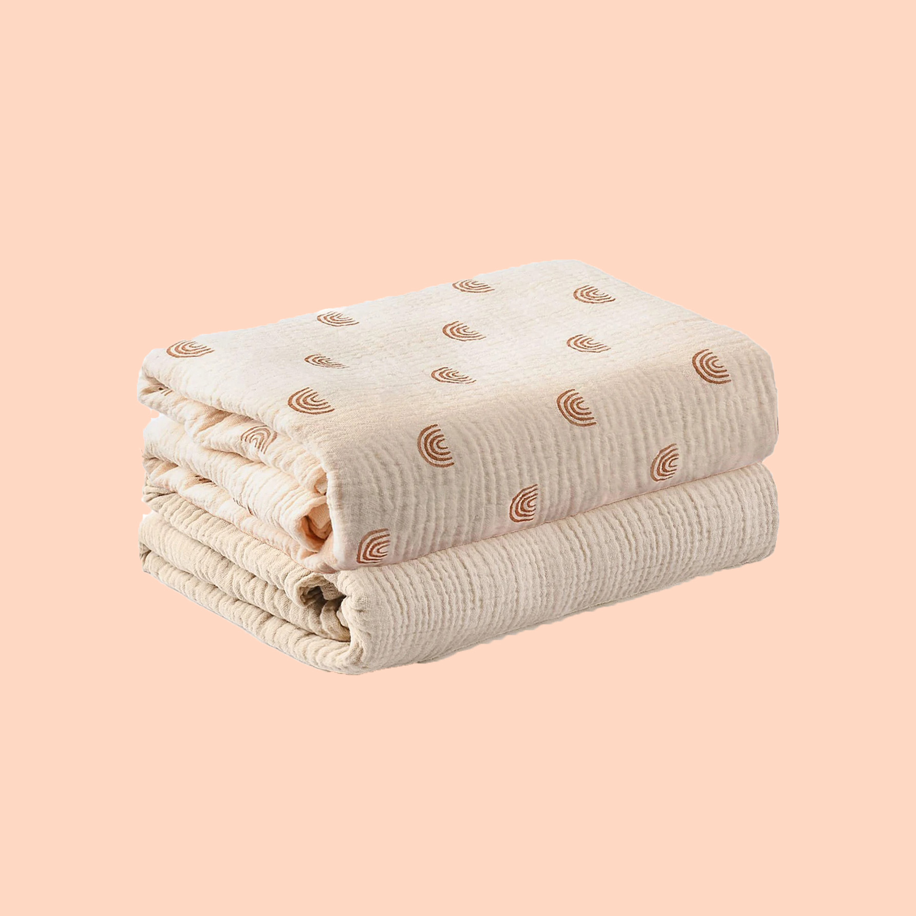 2枚組ベビーおくるみブランケット、新生児用オーガニックコット - Baby Clothing Organic Cotton のレビューと価格