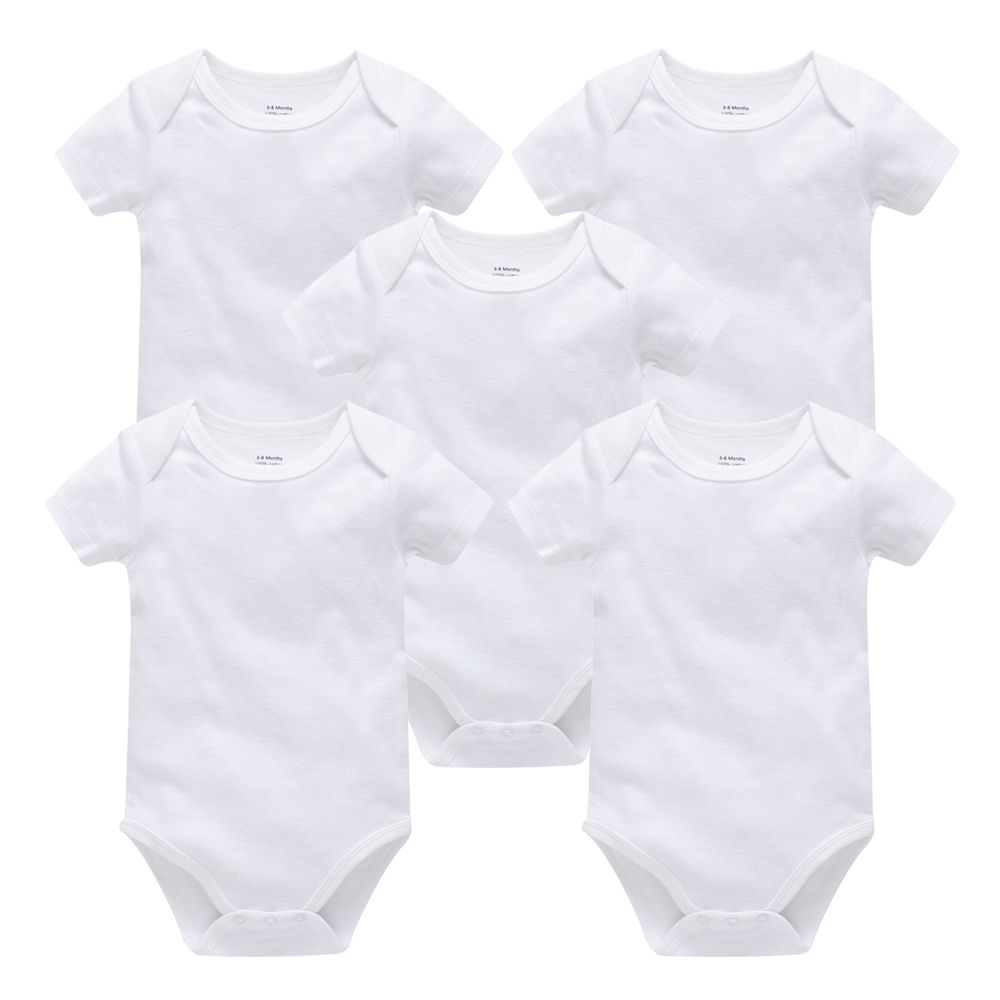 Kavkas 3 個 5 個赤ちゃん男の子女の子服固体白半袖 - Baby Clothing Outlet のレビューと価格