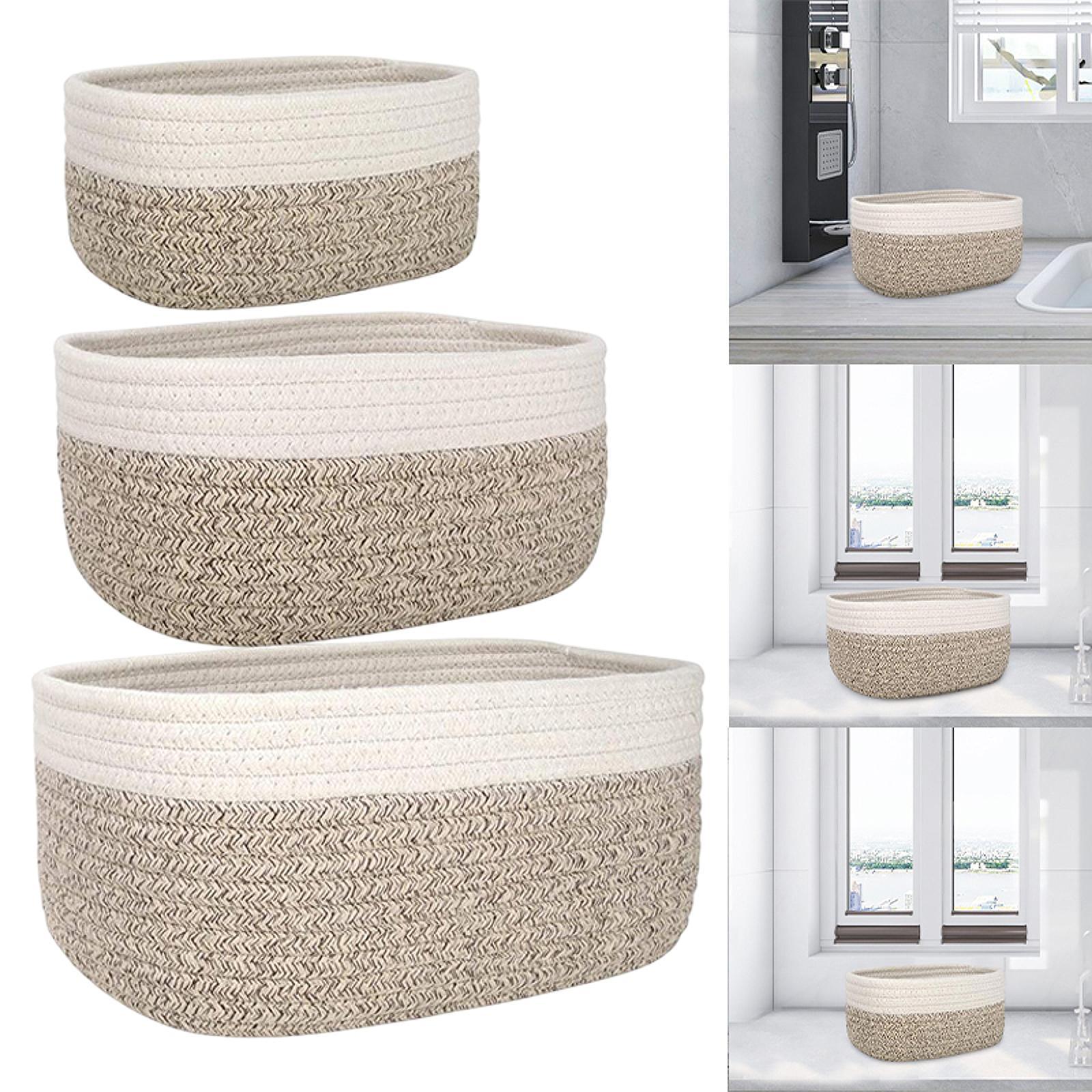 棚下収納バスケット、コットンロープ製、デスクトップ雑貨収納、 - Baby Clothing Basket のレビューと価格