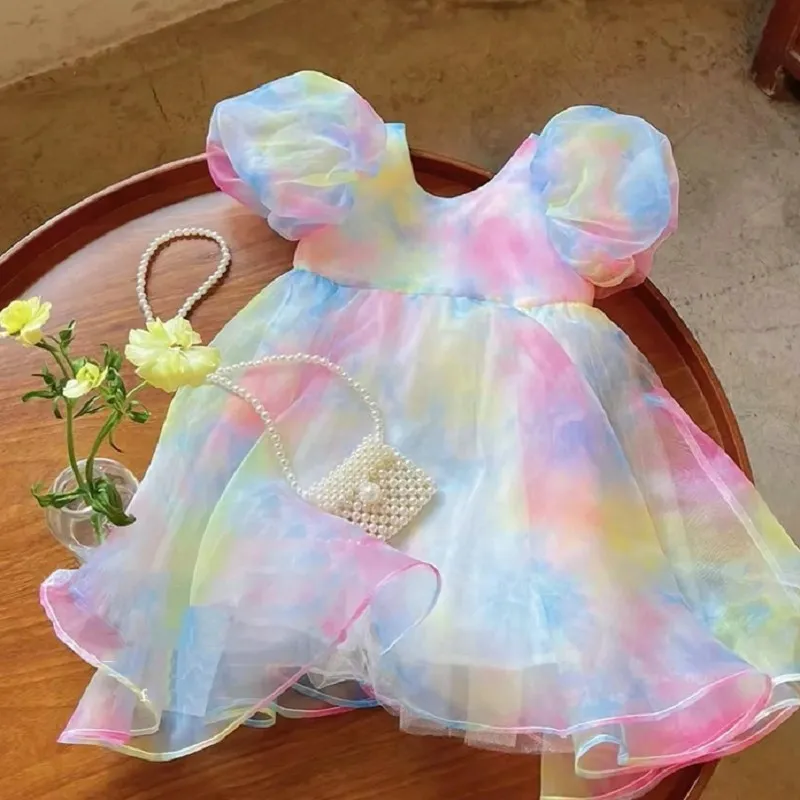 2025年夏 女の子用ドレス 子供服 ベビー キッズ 可愛い - Baby Clothing Yellow のレビューと価格