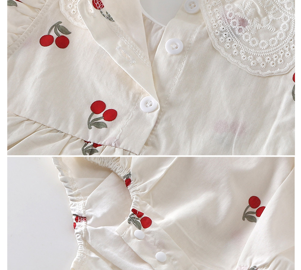 夏新生児女の子服レースチェリージャンプスーツセット幼児女の子 - Baby Clothing Outlet のレビューと価格