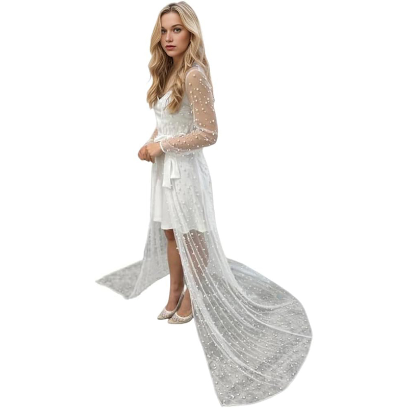マタニティガウン ベビーシャワー用 ドレッシングガウン 透視 - Baby Gown Nightwear のレビューと価格