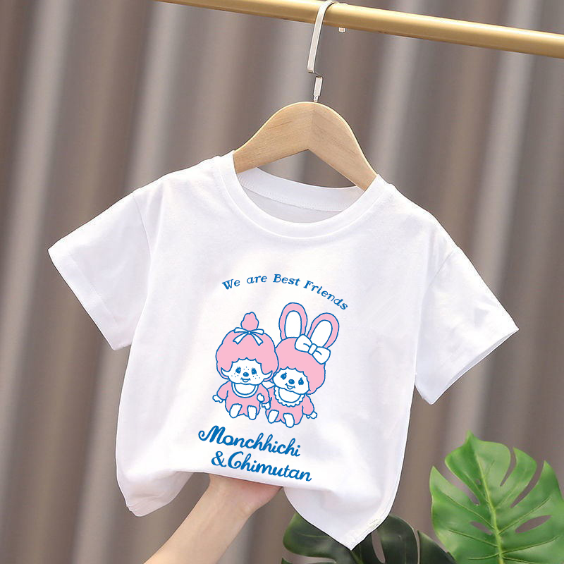モンチッチキッズ Tシャツアニメフィギュア少年少女トップス  - Baby Clothing Us のレビューと価格