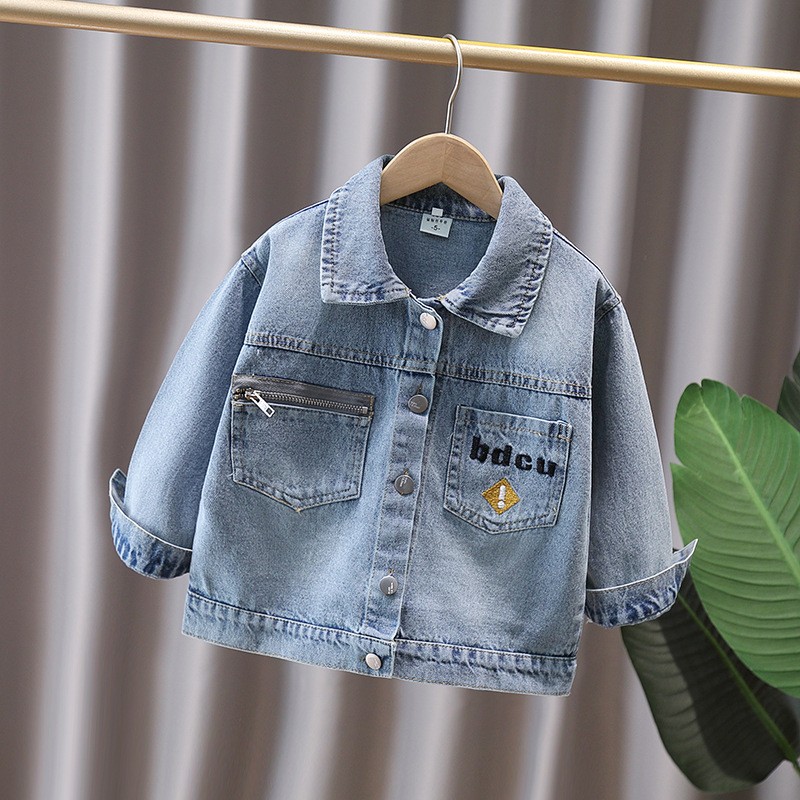 かわいいスタイルベビー子供デニムジャケット恐竜子供のための少 - Baby Clothing Us のレビューと価格