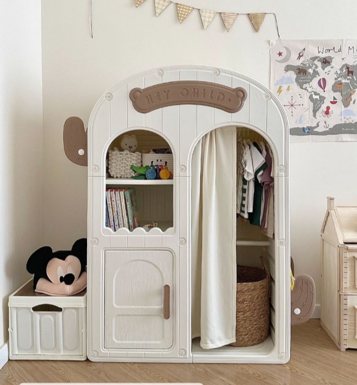 子供用ワードローブ家庭用寝室収納キャビネットベビーシンプルワ - Baby Clothing Storage のレビューと価格