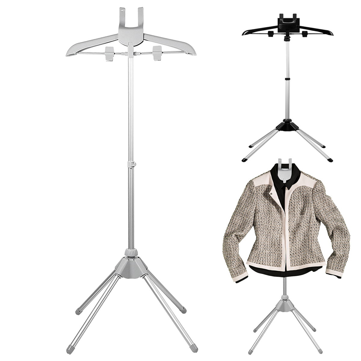 折りたたみ式伸縮式衣類ハンガー,スチームハンガー,高さ調節可 - Baby Clothing Display Stand のレビューと価格