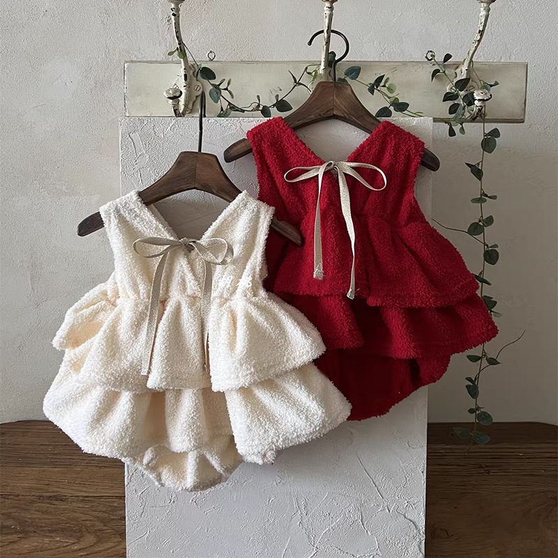 2025年冬新作 ベビーガール ノースリーブフリースボディス - Baby Clothing Outlet のレビューと価格