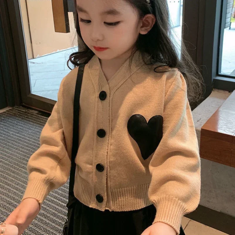 2023 春秋女の子ジャンパー愛カーキ幼児男の子トップスセー - Knit Cardigan Infant のレビューと価格