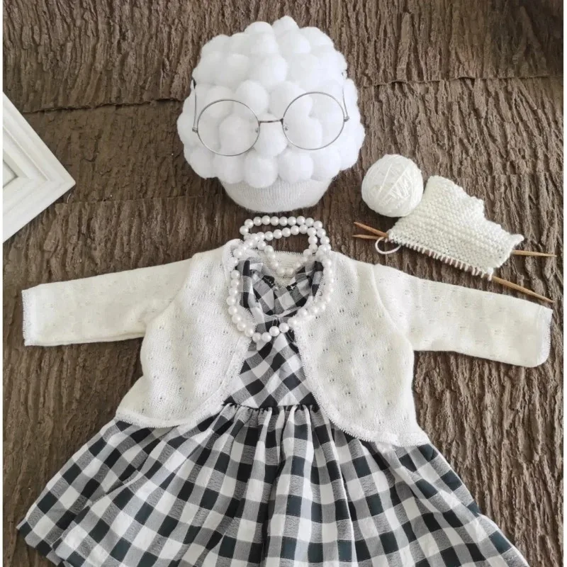 新生児写真撮影小道具女の赤ちゃんおばあちゃん衣装男の子おじい - Baby Clothing Outlet のレビューと価格