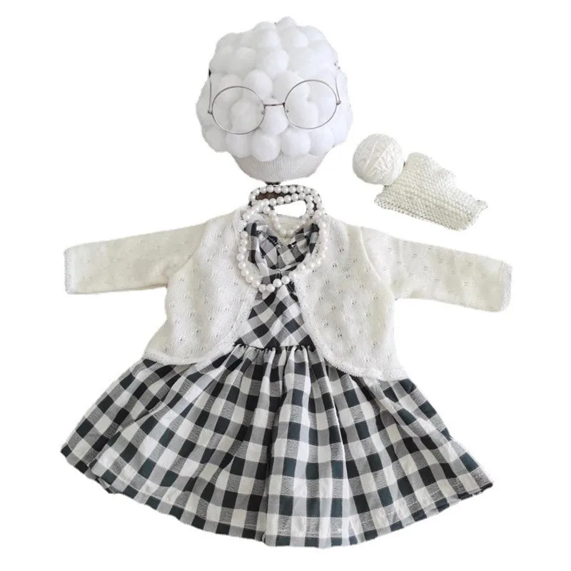 新生児写真撮影小道具女の赤ちゃんおばあちゃん衣装男の子おじい - Baby Clothing Outlet のレビューと価格