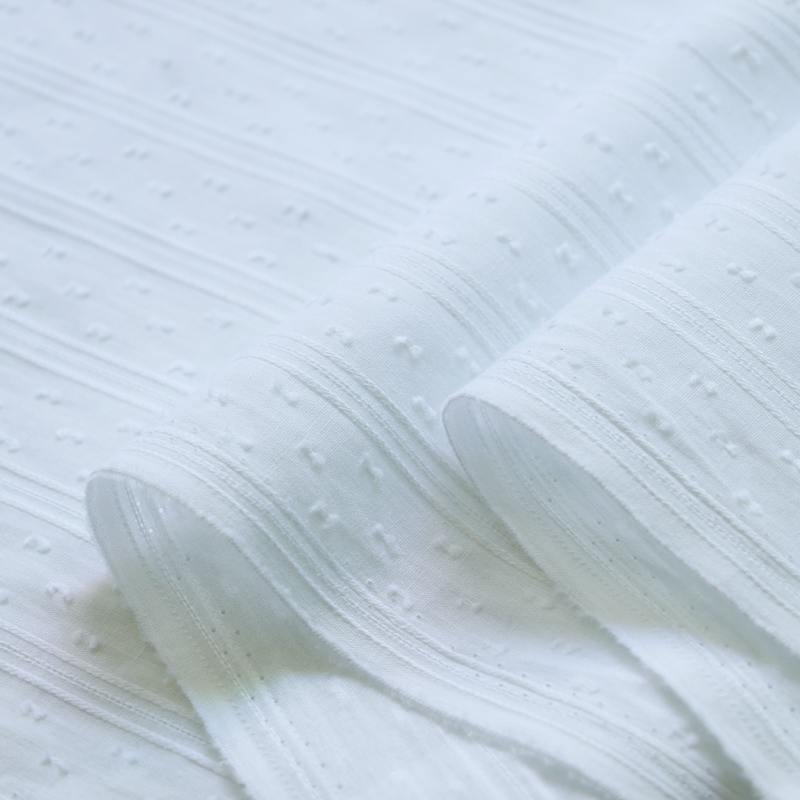 ベビードレス用の白い綿のジャカード生地,柔らかいガーゼのスカ - Baby Clothing Organic Cotton のレビューと価格