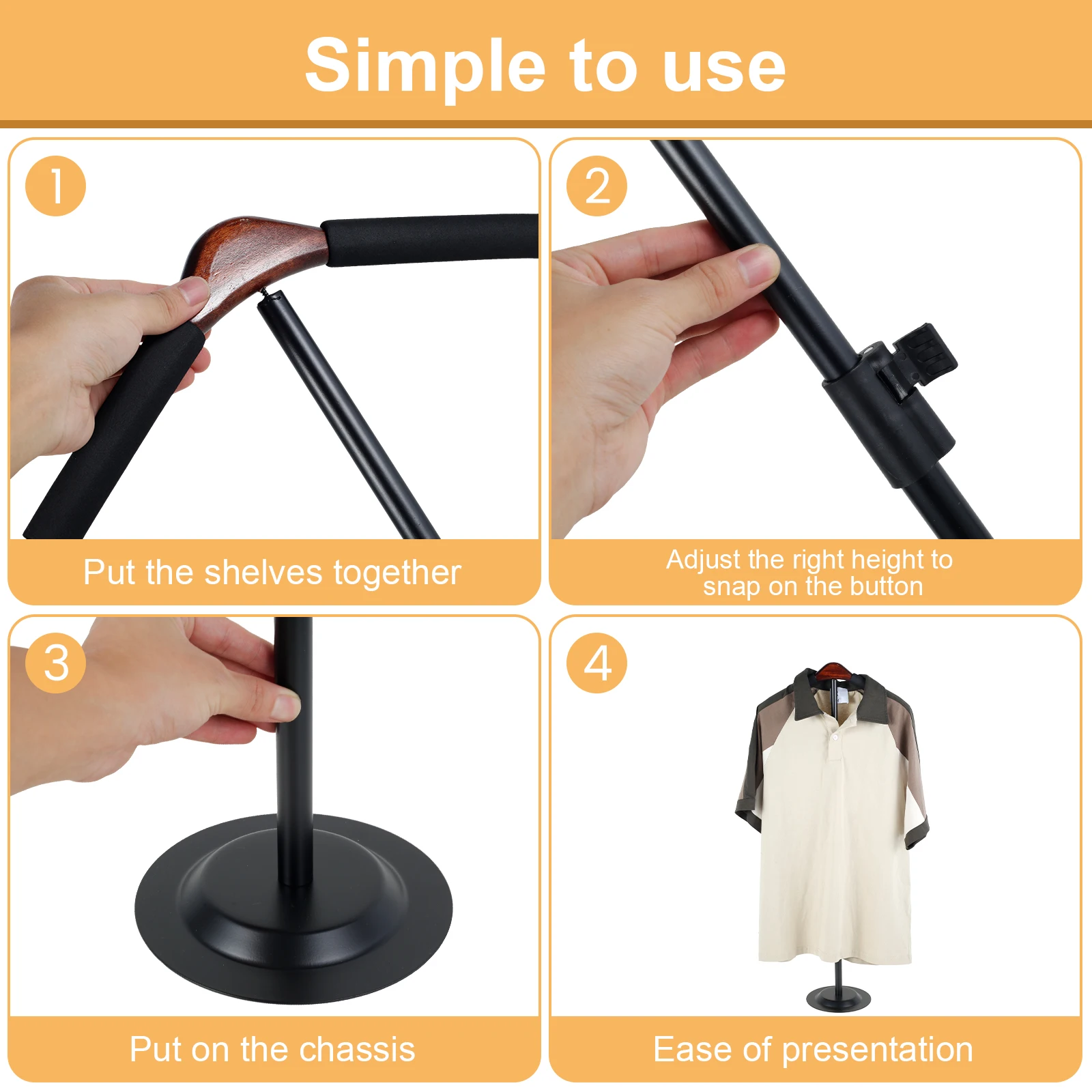 高さ調節可能なTシャツディスプレイスタンド、フレキシブルショ - Baby Clothing Display Stand のレビューと価格
