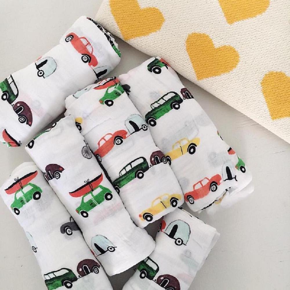 車用超ソフト47x47インチベビーモスリンブランケット軽量通 - Muslin Swaddle Wrap のレビューと価格