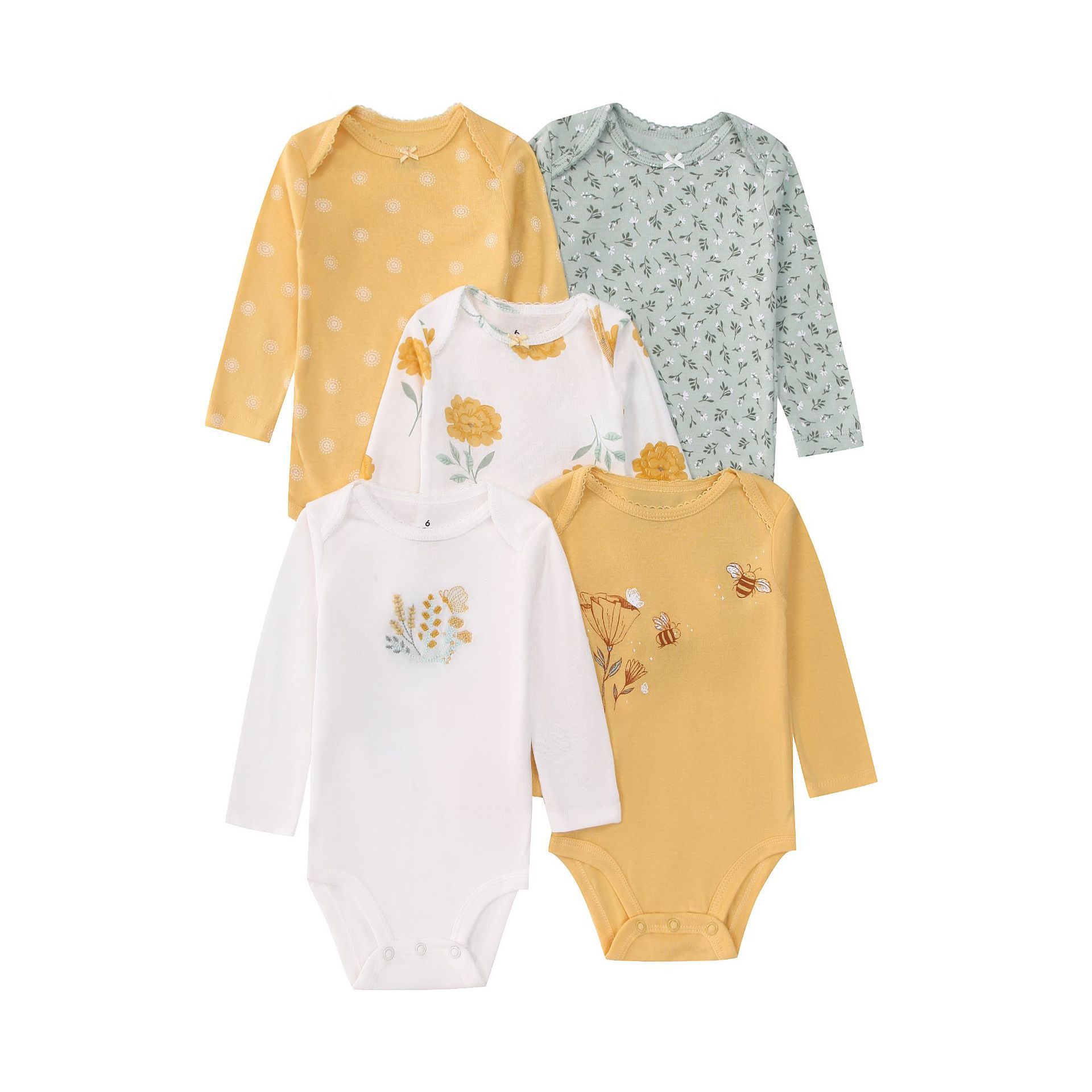 5 個新生児幼児ベビーボディスーツ長袖漫画動物花プリントボデ - Baby Clothing Outlet のレビューと価格