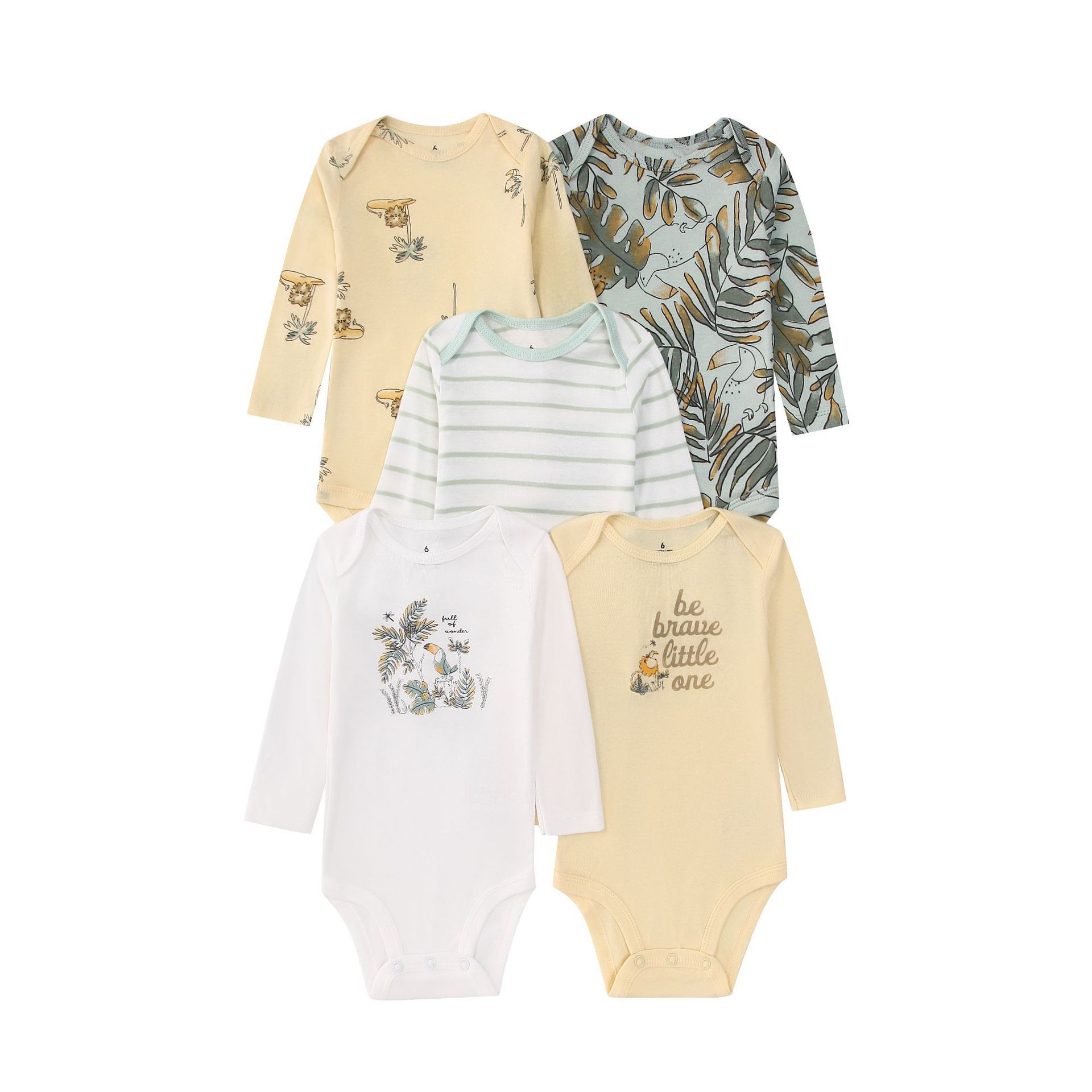 5 個新生児幼児ベビーボディスーツ長袖漫画動物花プリントボデ - Baby Clothing Outlet のレビューと価格