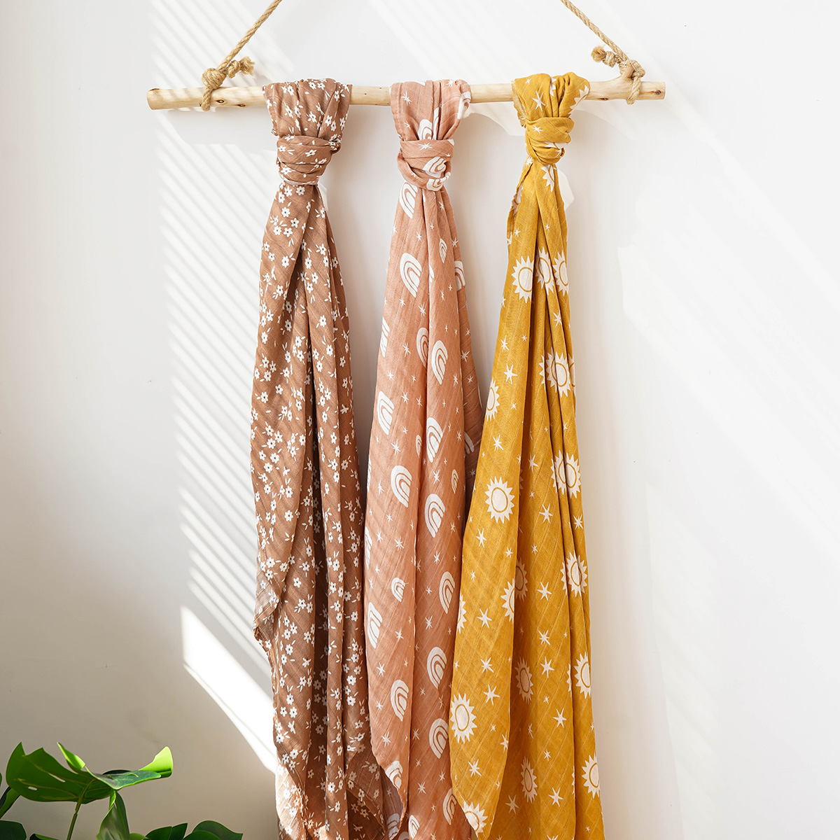 120 × 110 センチメートル 2 層ベビーモスリンおく - Muslin Swaddle Wrap のレビューと価格