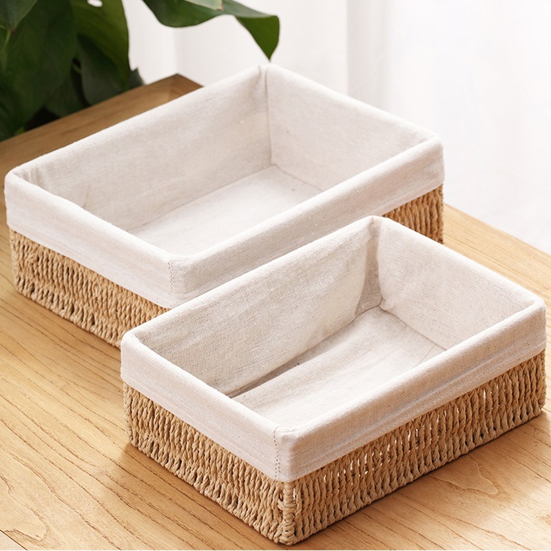 模造籐手作り収納バスケット織バスケットリビングルーム寝室文具 - Baby Clothing Basket のレビューと価格